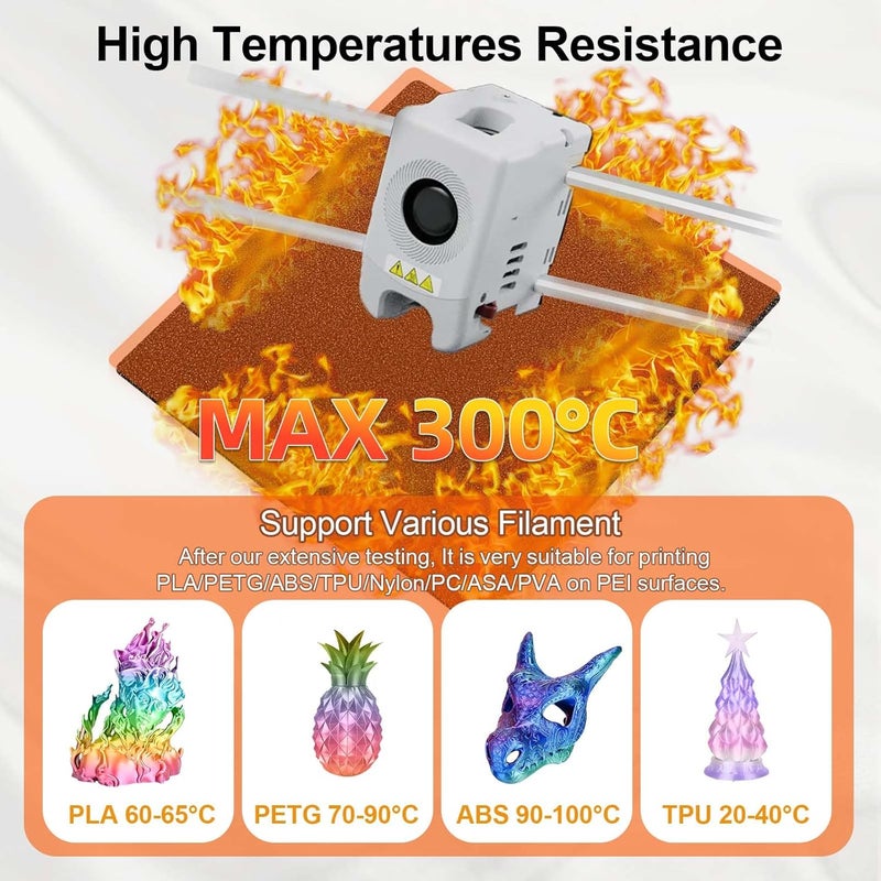 IdeaFormer-3D لوحة سرير PEI AD5M AD5X بحجم 235x235 مم لطابعات Flashforge Adventurer 5M/5M Pro/AD5X، لوحات بناء PEI مرنة لطابعات Flashforge Adventurer ثلاثية الأبعاد - Image 4